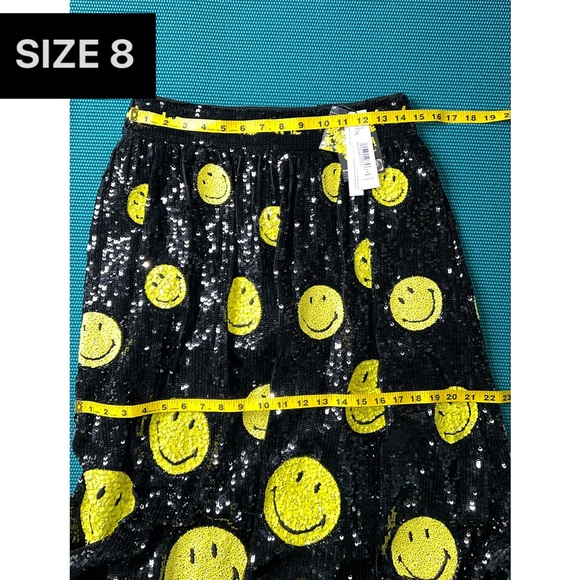 Alice + Olivia Tina Smiley Black Yellow Sequin Embellished Ball Gown Skirt - Picture 14 of 17